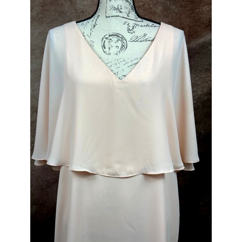 Three Eighty Two V Neck Overlay Chiffon Mini Dres… - image 4